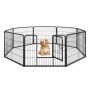 Dog fence 190x190x60cm, black