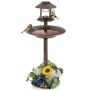 Birdbath 50x50x107cm., bronze color