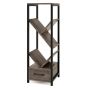 Bookshelf 30.5x30.5x91.5cm., dark gray/black