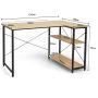 Desk 120x88x74.5cm., light brown/black