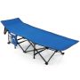 Camping folding bed 185x67x54cm., blue/black