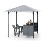 Gazebo 245x245x243cm., gray/dark gray