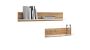 2 pcs. Shelves 100x18x16 cm, natural wood / white color