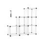 Plastic shoe rack, 6 compartments, white
