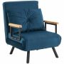Armchair-bed Homcom 63x73x81cm., dark blue/black