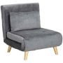 Armchair-bed Homcom 72x78x79cm., gray/light brown
