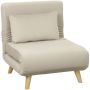 Armchair-bed Homcom 72x78x79cm., beige/light brown