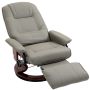 Armchair with footstool Homcom 78x87x100cm., gray/brown