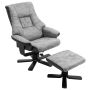 Armchair with footstool Homcom, gray/black