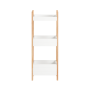 Bathroom shelf 28x20x74cm., white/light brown