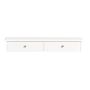 Hanging wall shelf with drawers 63.5x15x10cm., white/silver color