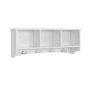 Wall-mounted clothes rack 60x15x23cm., white/silver color