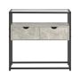 Chest of drawers 81x35x78cm., gray/black