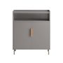 Hallway cabinet 70x35x81cm., gray/gold color