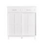 Chest of drawers 80x40x85cm., white/silver color