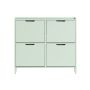 Shoe cabinet 100x19x90cm., light green