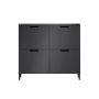 Shoe cabinet 100x19x90cm., black