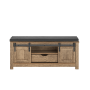 Hallway bench 100x35x46cm., brown/black