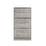 Shoe cabinet 60x23x115cm., gray/silver color