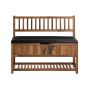 Hallway bench 90x35x75cm., brown/black