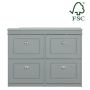 Shoe cabinet 105x24x82cm., gray/silver color
