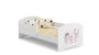 Children's bed Luk with mattress and barrier protection 164 cm x 85 cm x 63 cm, princess with unicorn