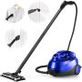 Steam cleaner, 1.5 l, 19 accessories, Blue, 24 × 43 × 119 cm