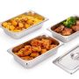 Контейнеры «Gastronorm» Relaxdays, 3 шт. с крышками, 32,5 × 6,5 × 17,6 см