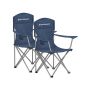 Set of 2 camping chairs 54x86x97cm., dark blue/gray