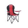 Set of 2 camping chairs, black/red