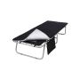 Camping cot/bed black 200 x 74 x 39 cm
