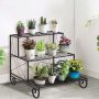Flower stand, 3-tier, 3 shelves, 29 × 26 × 28 inches