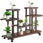 Flower stand Outsunny 123.5x33x80cm., brown/black