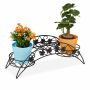 Подставка для цветов Relaxdays 10030845.0, 3 полки, 55 × 21 × 19 см