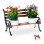 Подставка-скамейка для цветов Relaxdays, размер M, для 2–3 горшков, 40 × 24,5 × 22 см