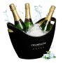Охладитель для напитков Relaxdays “Champagne Premium”, 8 л, Чёрный/золотой, 35 × 25,5 × 25,5 см