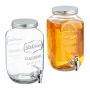 Joogidosaatorid Relaxdays, 2 tk, 3,5 l tk, Hõbedane/kirju, 13,5 × 26 × 19,5 cm