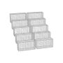 Set of 10 gabions 100x50x30cm., silver color