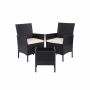 Polyrattan garden furniture set, black/beige