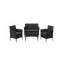 Outdoor furniture set, black