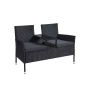 Outdoor armchair 65x131x84cm., black