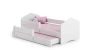 Children's double bed Fala with mattress and safety barrier 164x85x63 / 145x80x15cm