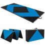 Gymnastics mat, foldable, Blue/black, 8 × 4 × 2 inches