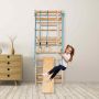 Gymnastics wall, with crossbar, swing, slide and rings, 80 × 220 × 60 cm