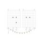 Hanging wall grids for hanging photos/jewelry, 2 pcs. LPP01W