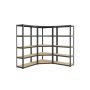 Storage shelf 40x250x180cm., light brown/black