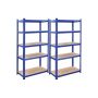Storage shelf set 2 pcs with 5 adjustable shelves