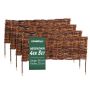 Pajupiire peenardele Relaxdays 10053434_9117, 4 tk, Pruun, 60 × 20 cm