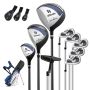 Golf set, left-handed, 460CC driver, 8 clubs, Blue, 83 × 51 × 96 cm