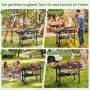 Grill table, foldable, with side tray, 118.11 × 43.18 × 88.9 cm